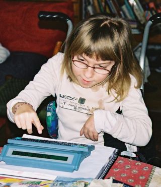 Sonja mit dem LightWriter